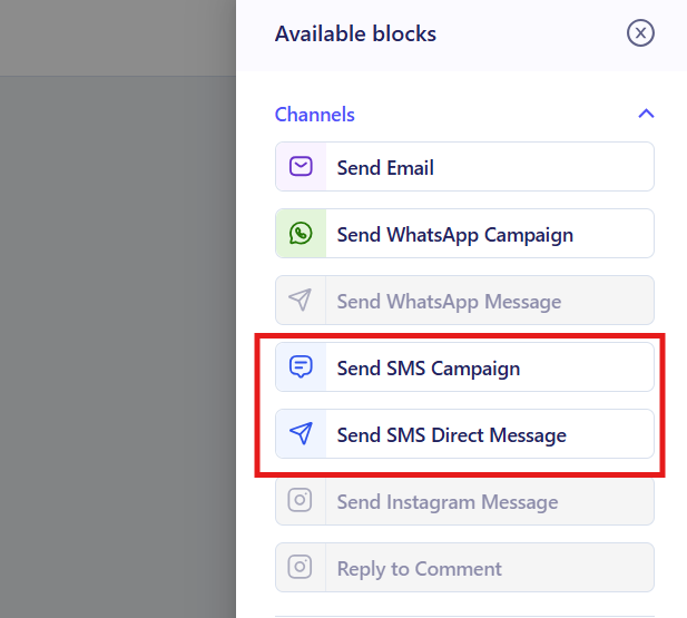 Select a segment, list, or trigger to define your SMS audience in ZEPIC