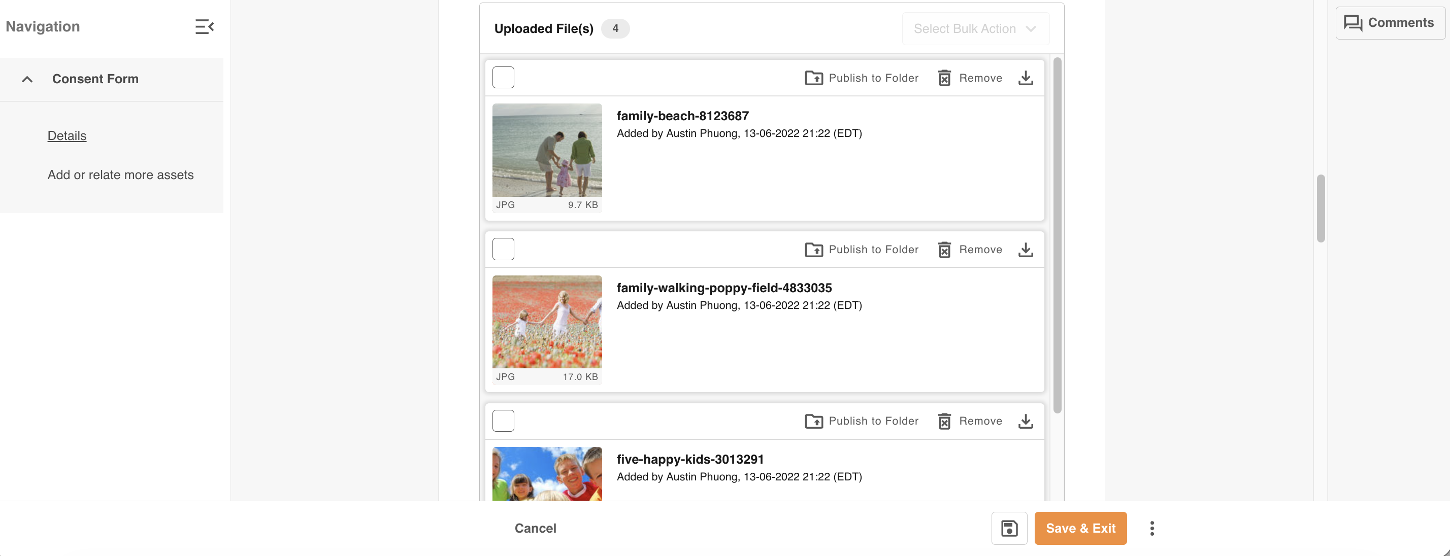Multiple File Upload field