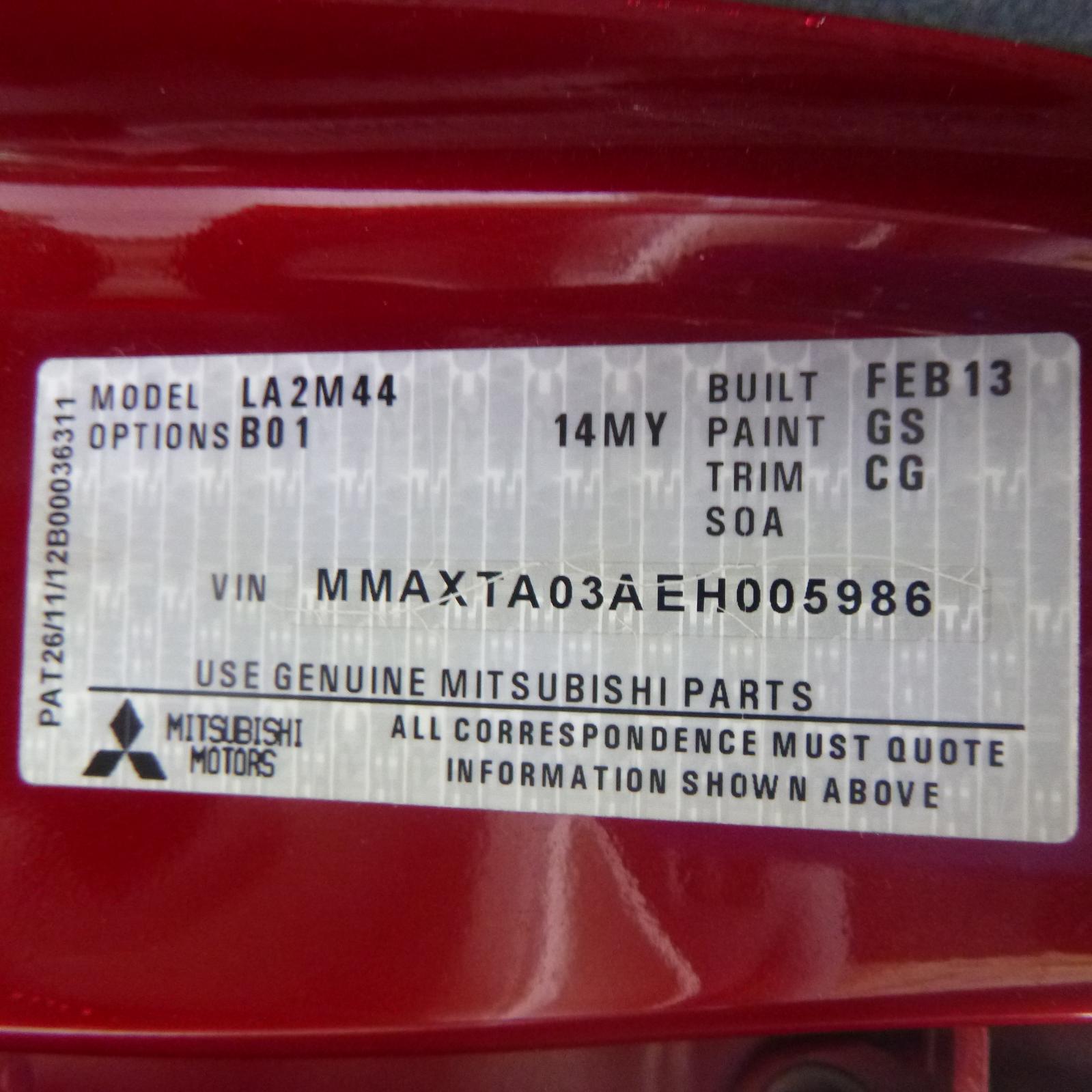 View Auto part Right Rear Wnd Reg/Motor Mitsubishi Mirage 2013