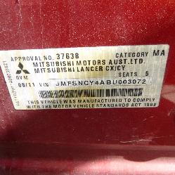 View Auto part Seatbelt/Stalk Mitsubishi Lancer 2011