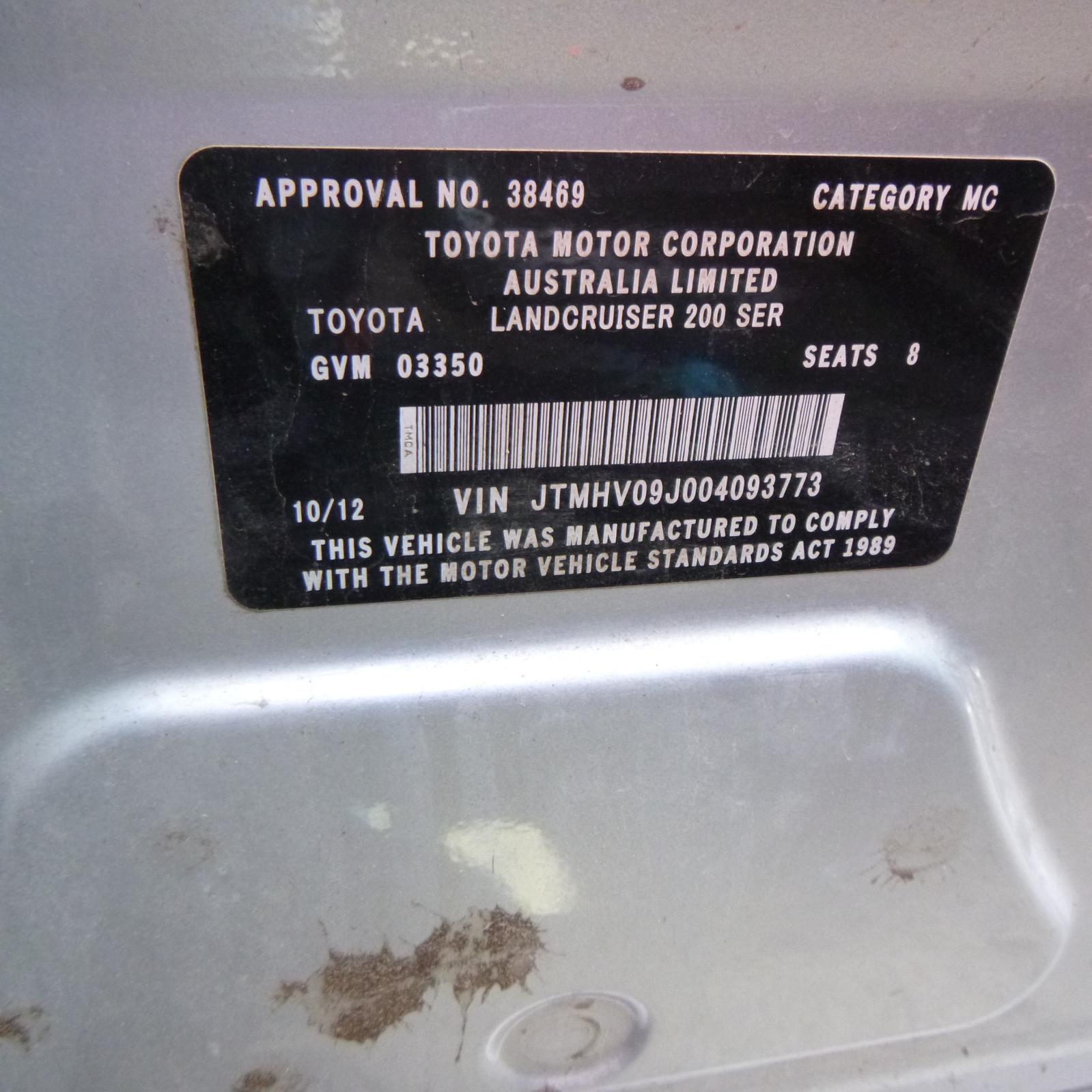 Pwr Dr Wind Switch Landcruiser Toyota 2012