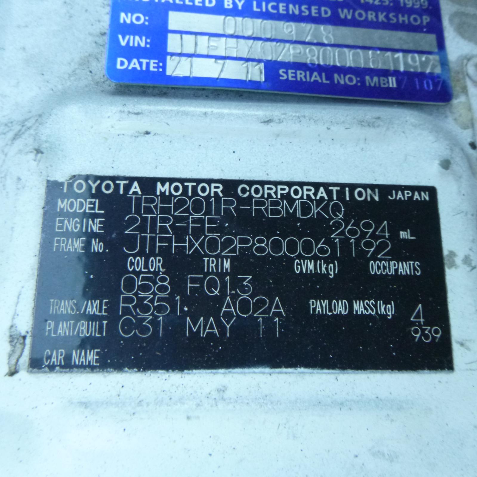 View Auto part Radio/Cd/Dvd/Sat/Tv Toyota Hiace 2011