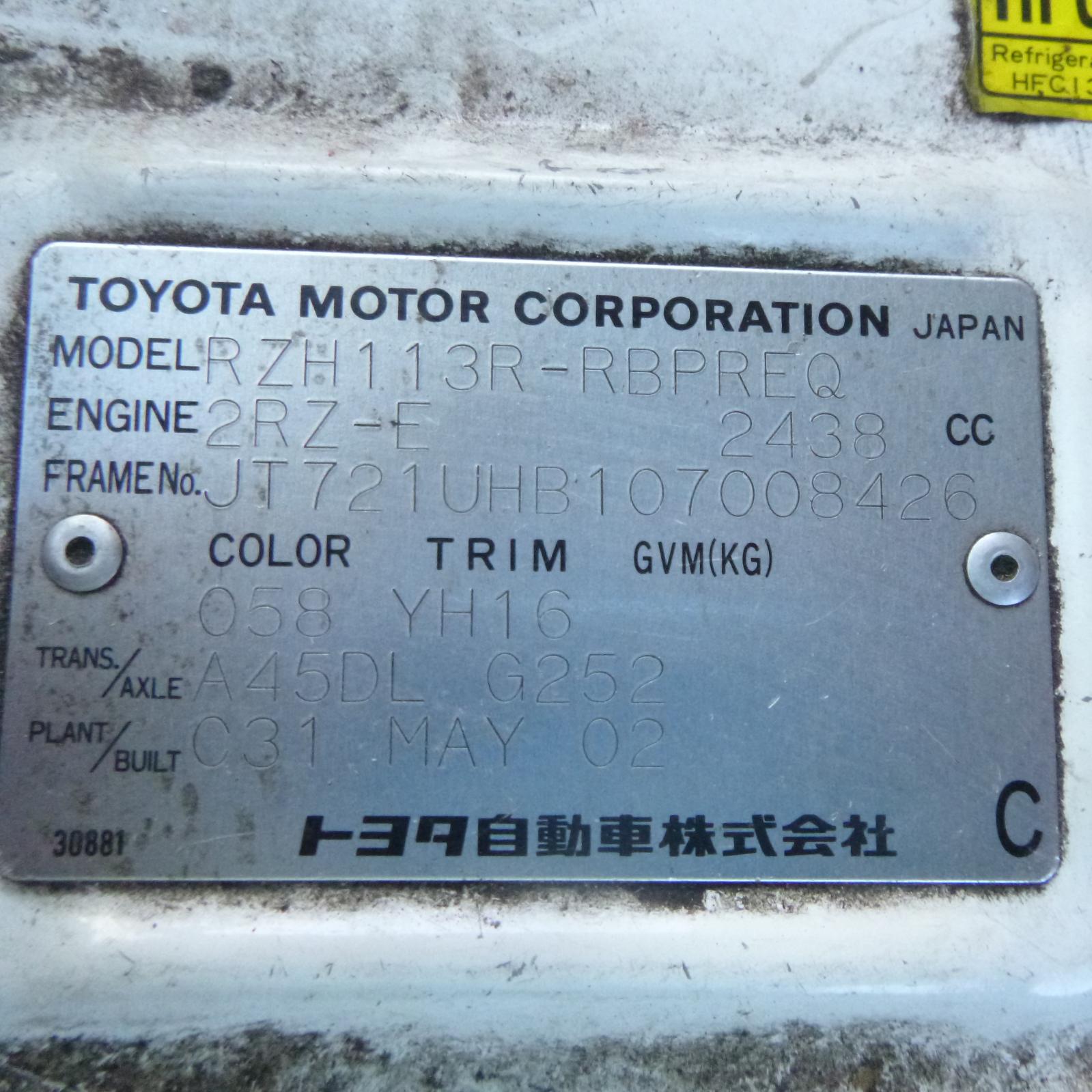 View Auto part Left Headlamp Toyota Hiace 2002