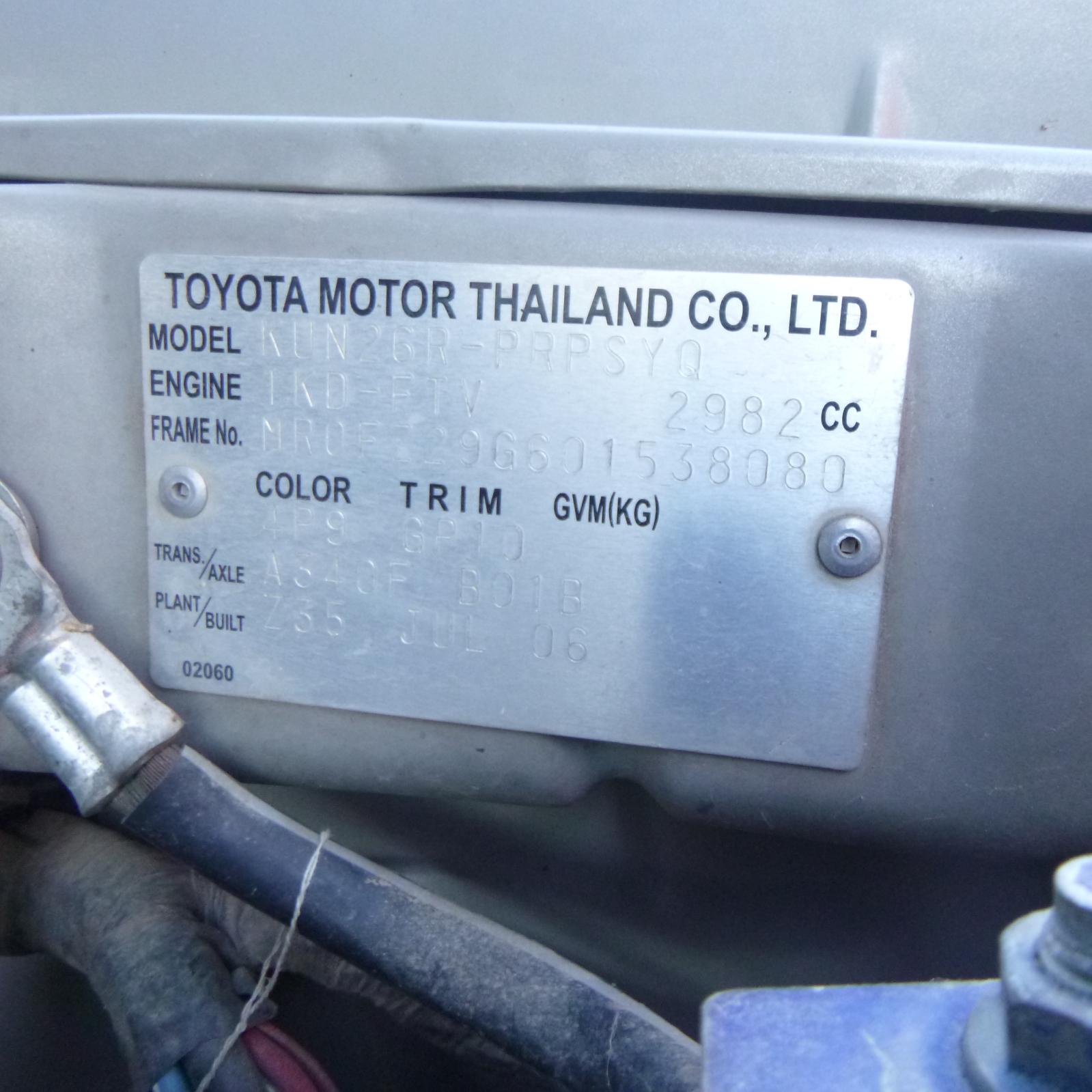 View Auto part Jack/Tool Kit Toyota Hilux 2006