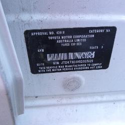 View Auto part Seatbelt/Stalk Toyota Yaris 2012