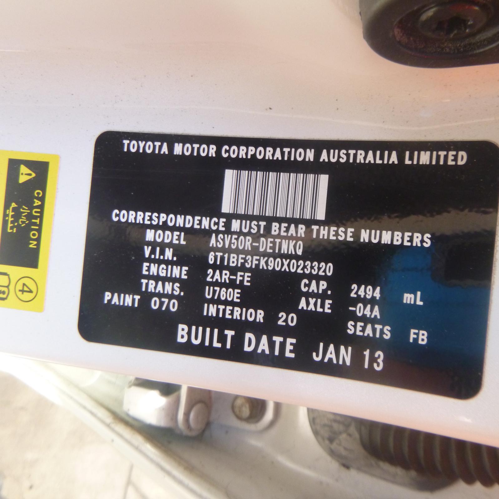 View Auto part Bonnet Hinge/Strut Toyota Camry 2013