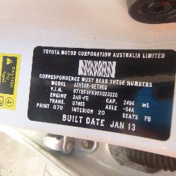 View Auto part Bonnet Hinge/Strut Toyota Camry 2013