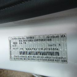 View Auto part F/Bar Reinforc/Brack Kia Cerato 2017