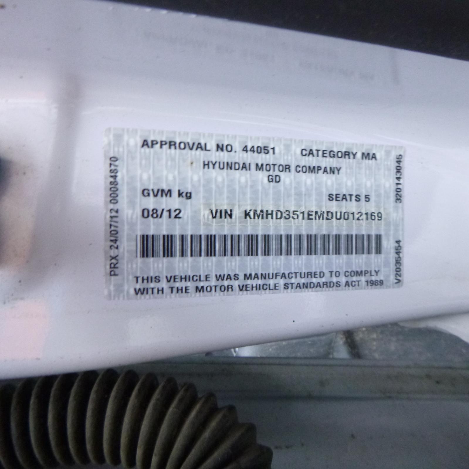 View Auto part Right Rear Wnd Reg/Motor Hyundai I30 2012
