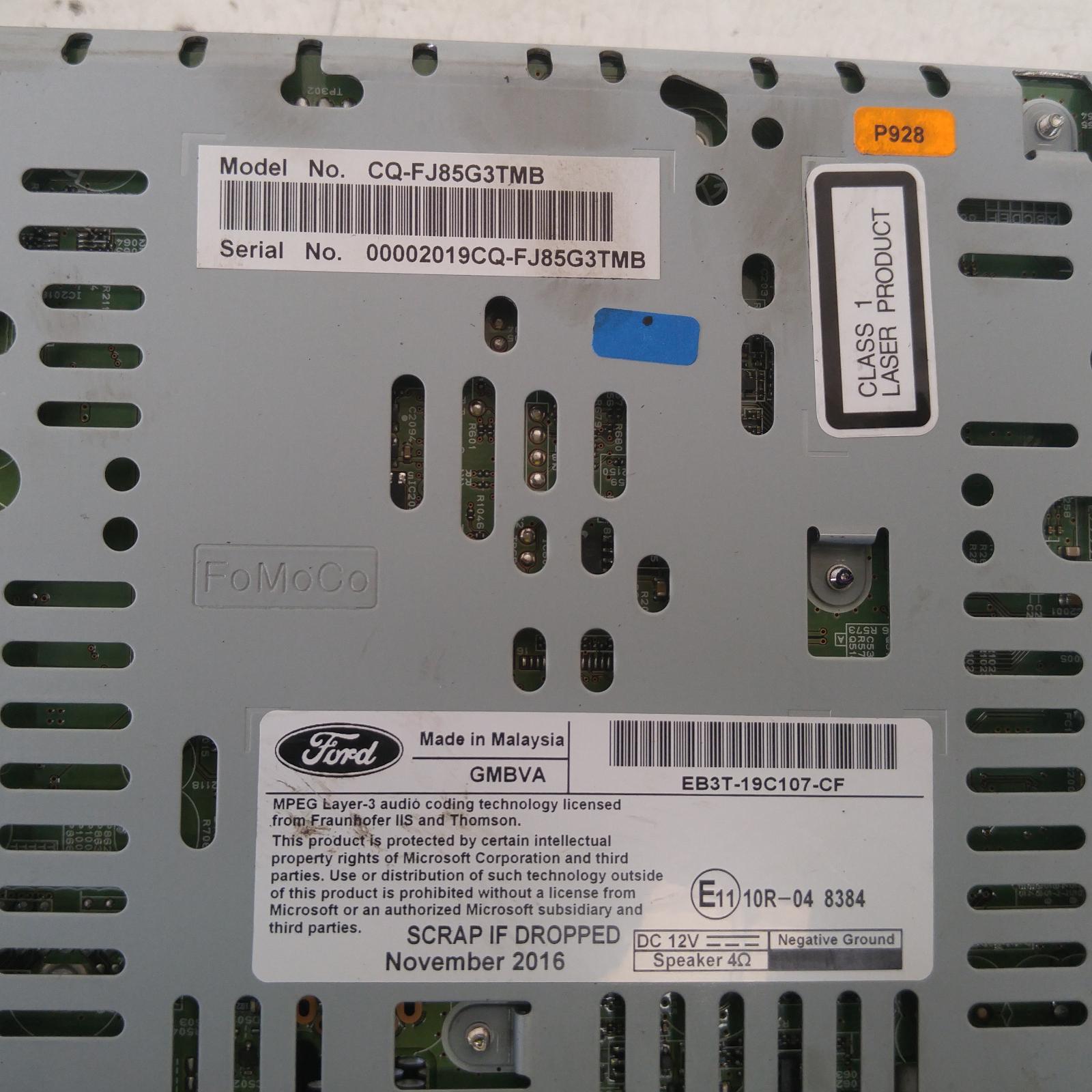 View Auto part Radio/Cd/Dvd/Sat/Tv Ford Everest 2017