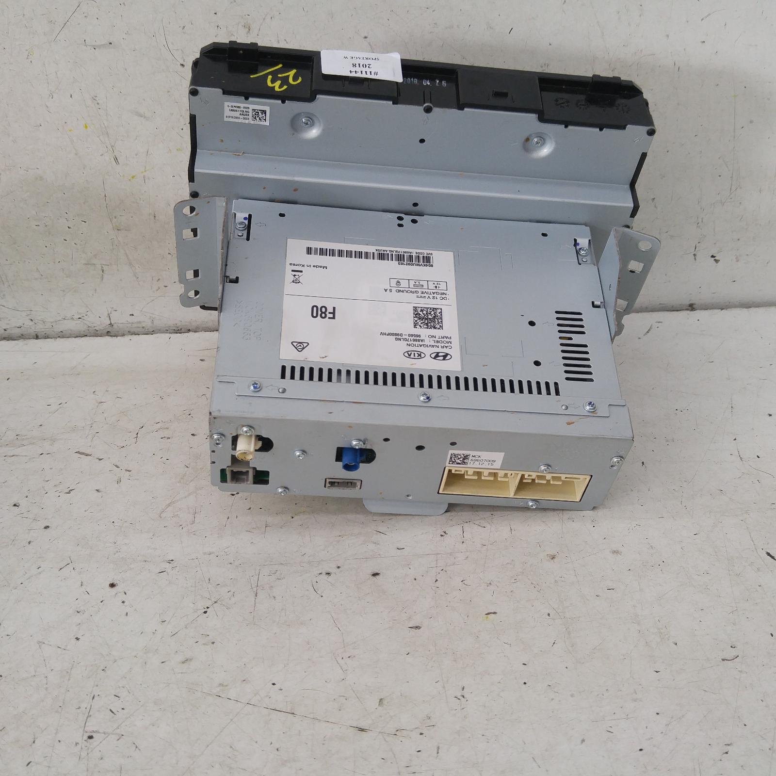 2018 Kia Sportage Radio/Cd/Dvd/Sat/Tv View Auto part Radio/Cd/Dvd/Sat/Tv Kia Sportage 2018