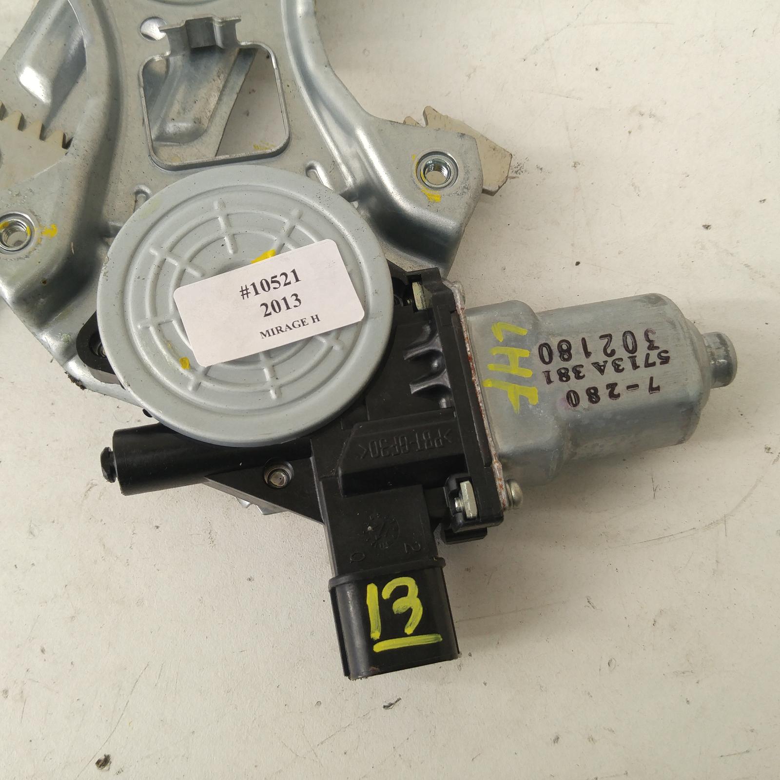 View Auto part Left Front Window Reg/Motor Mitsubishi Mirage 2013