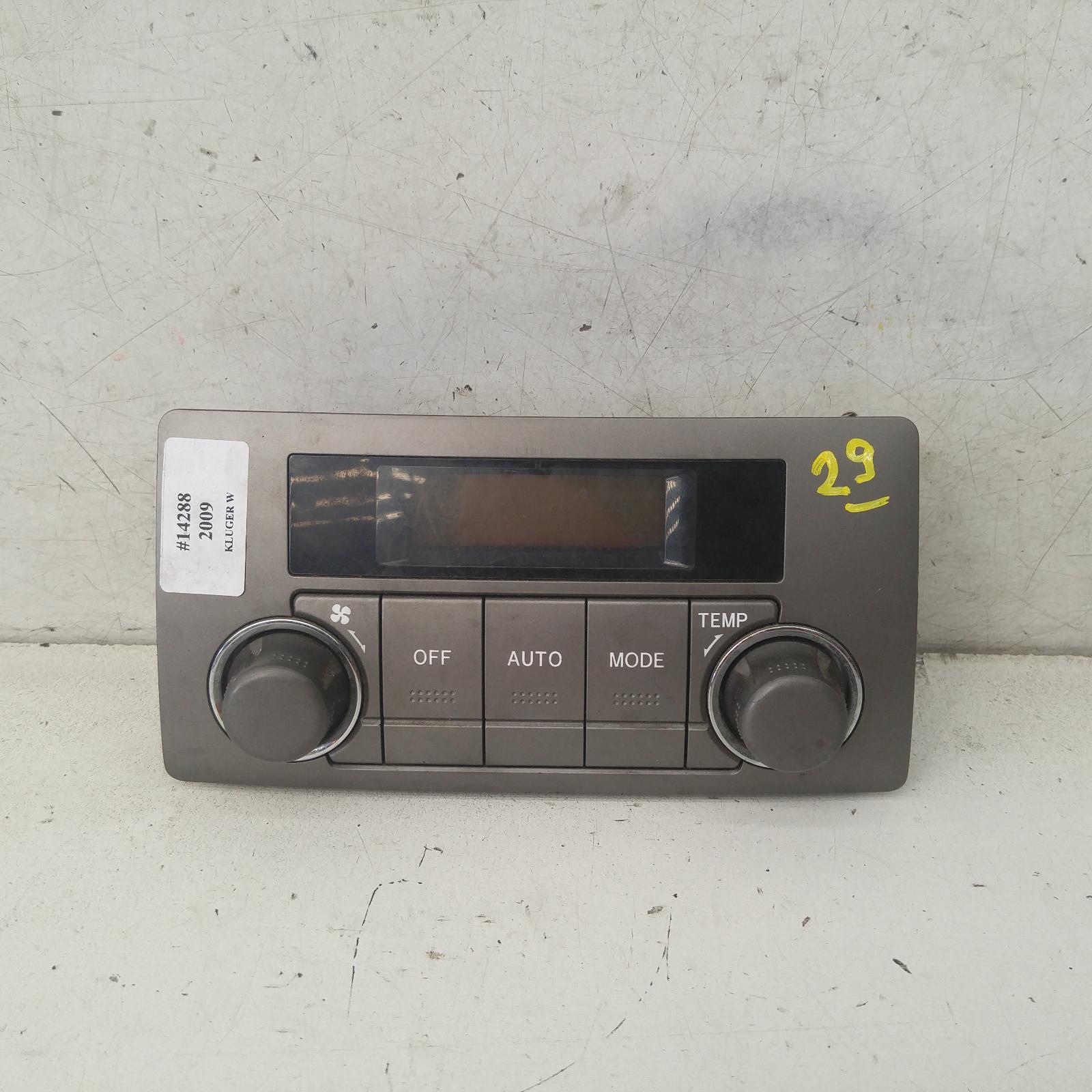 View Auto part Heater/Ac Controls Toyota Kluger 2009