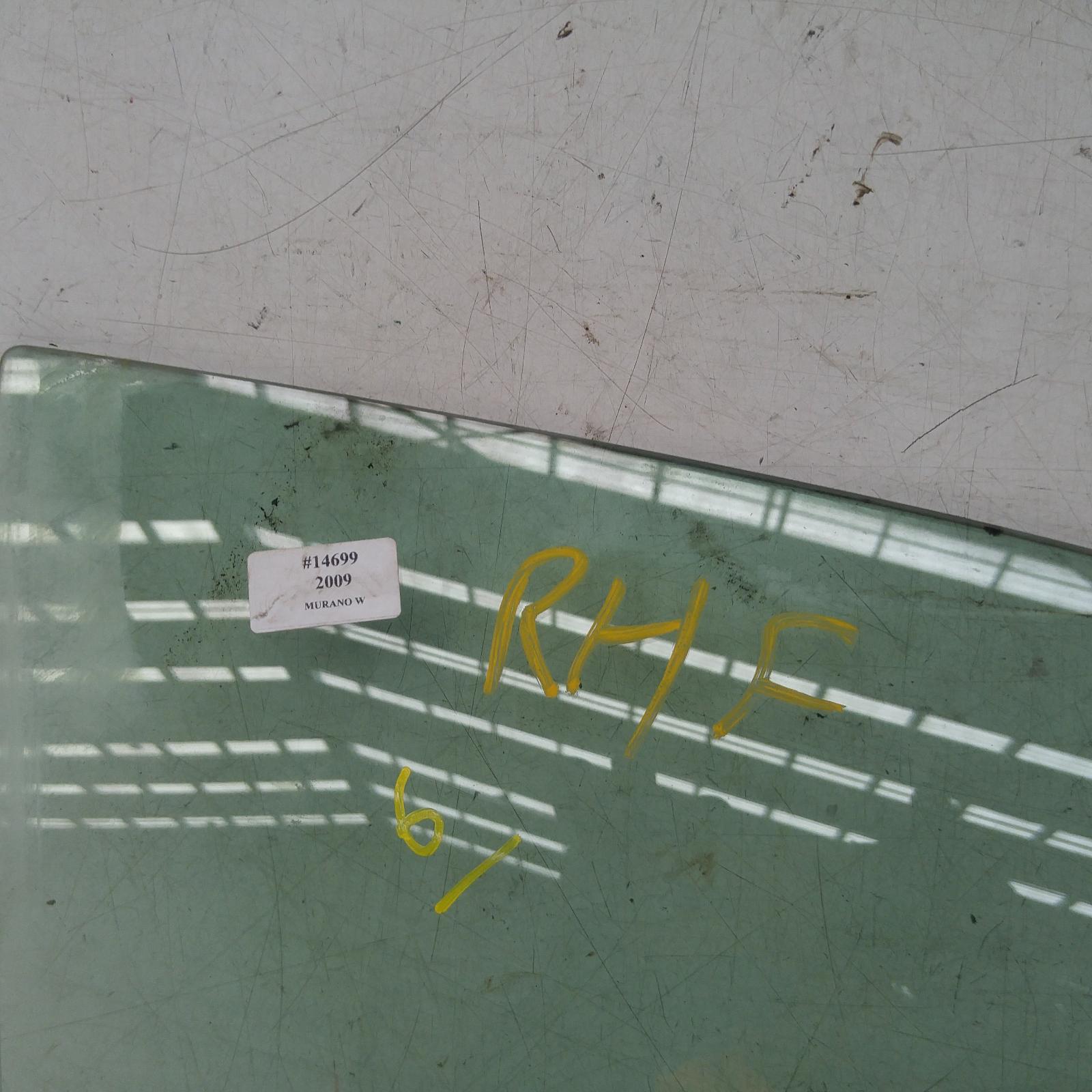 2009 Nissan Murano Right Front Door Window View Auto part Right Front Door Window Nissan Murano 2009