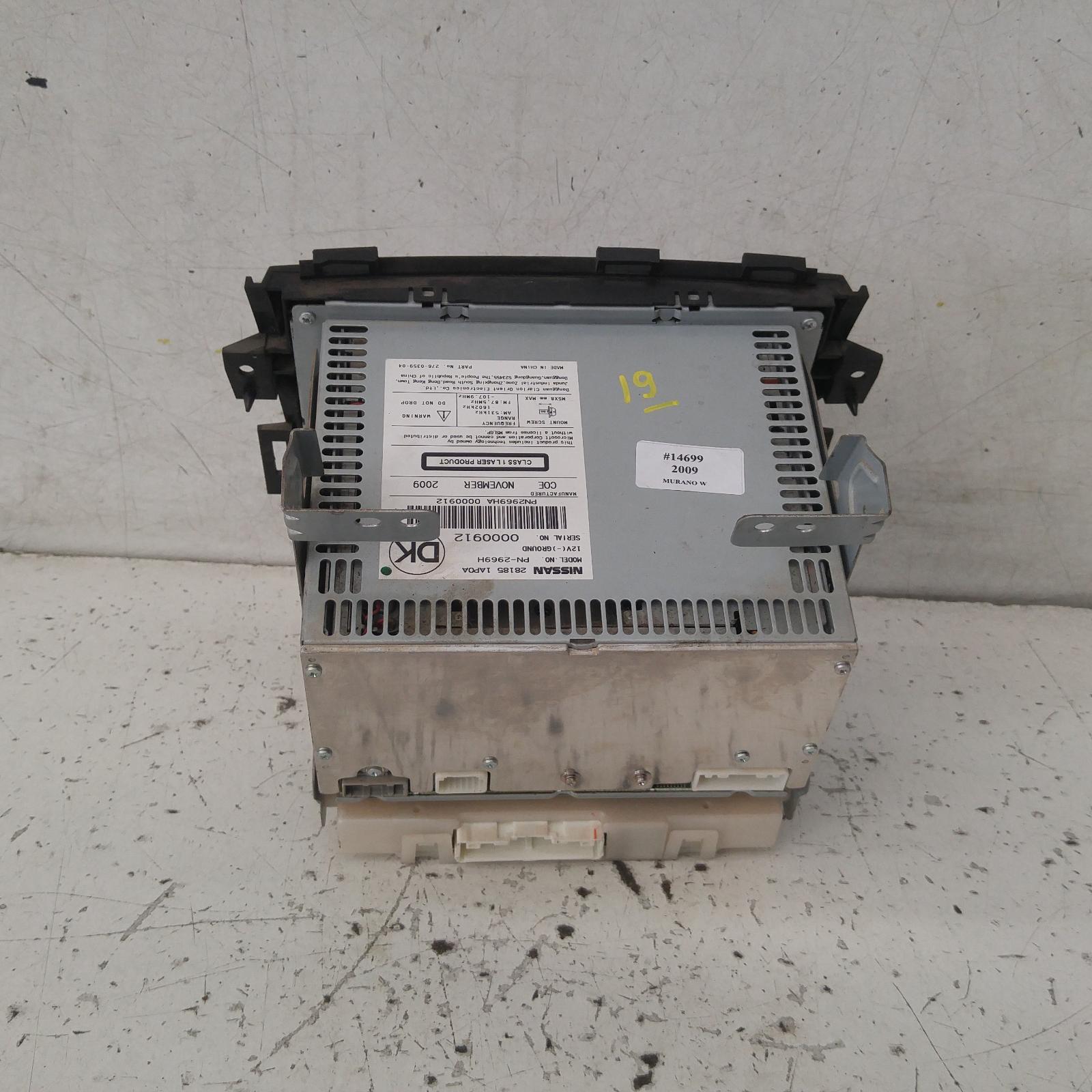 View Auto part Radio/Cd/Dvd/Sat/Tv Nissan Murano 2009