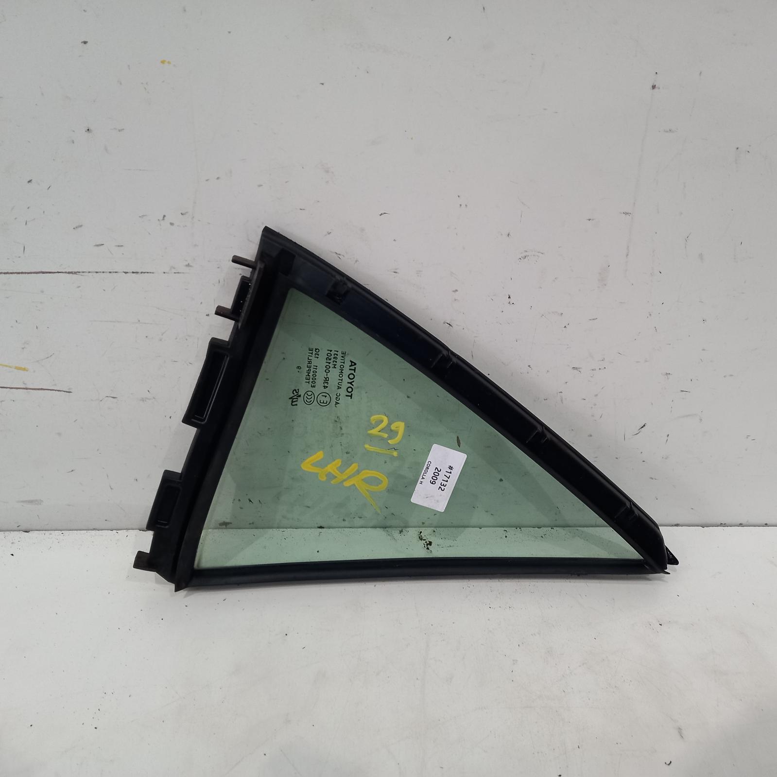 View Auto part Left Rear 1/4 Door Glass Toyota Corolla 2009