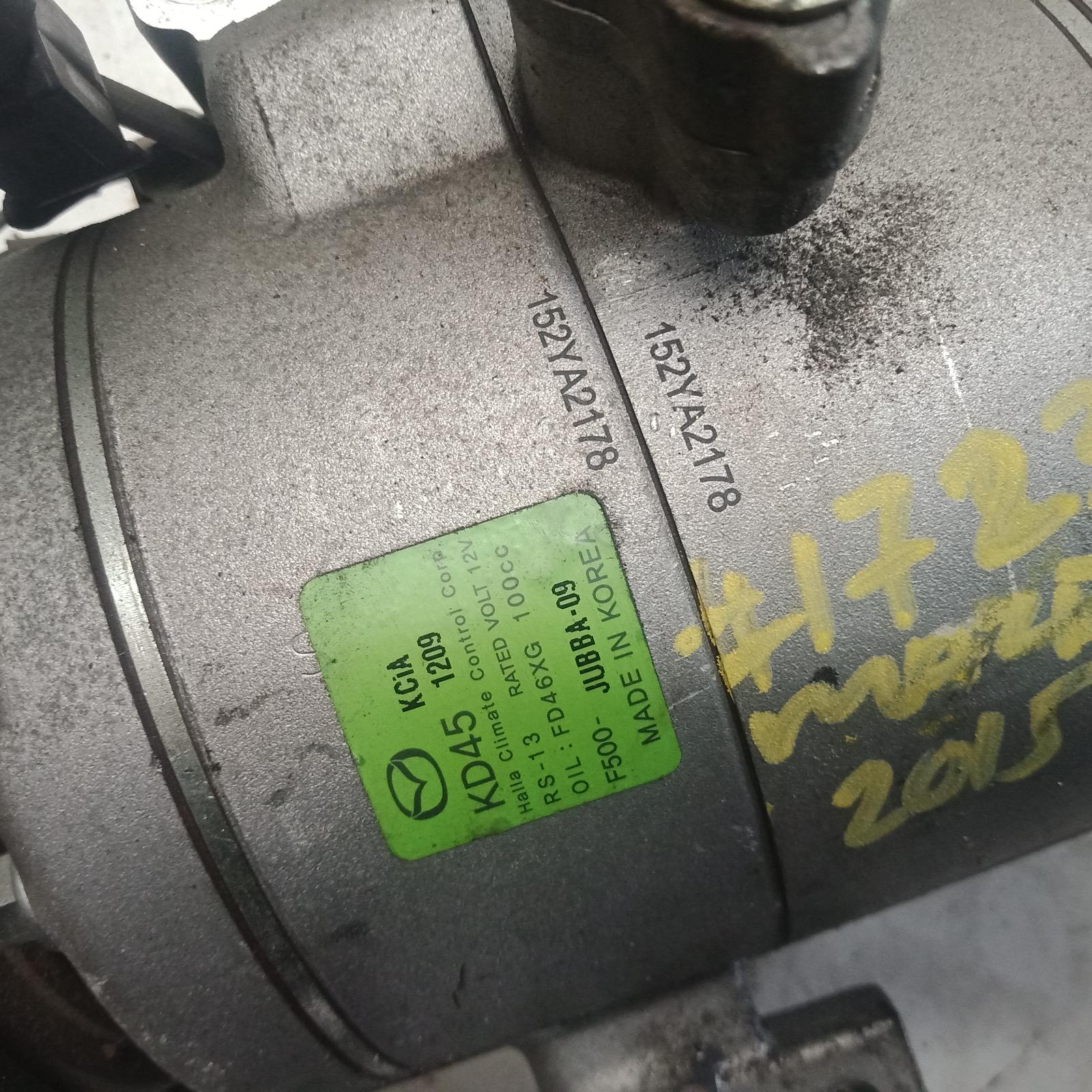 View Auto part A/C Compressor Mazda 3 2015