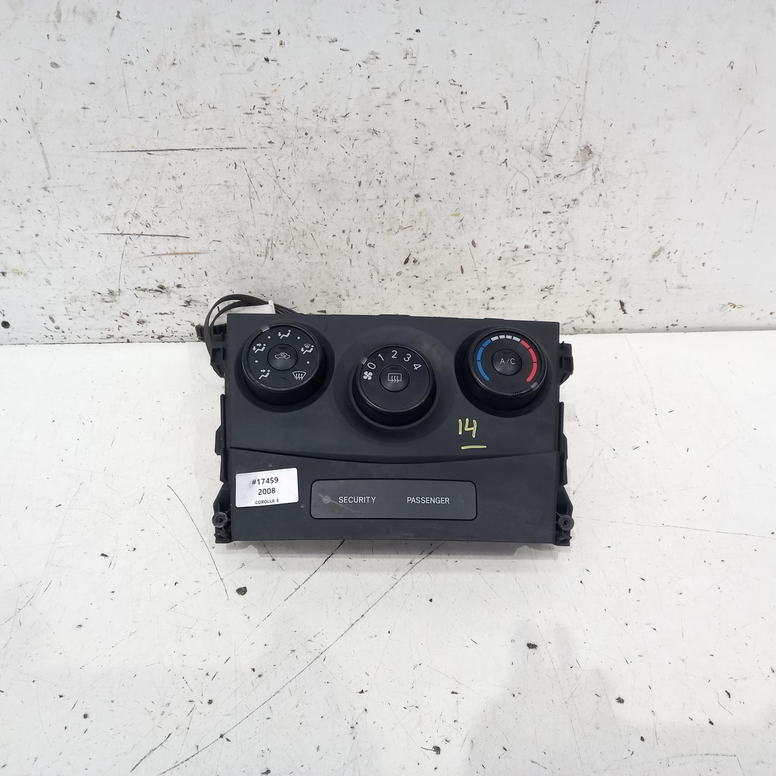 View Auto part Heater/Ac Controls Toyota Corolla 2008