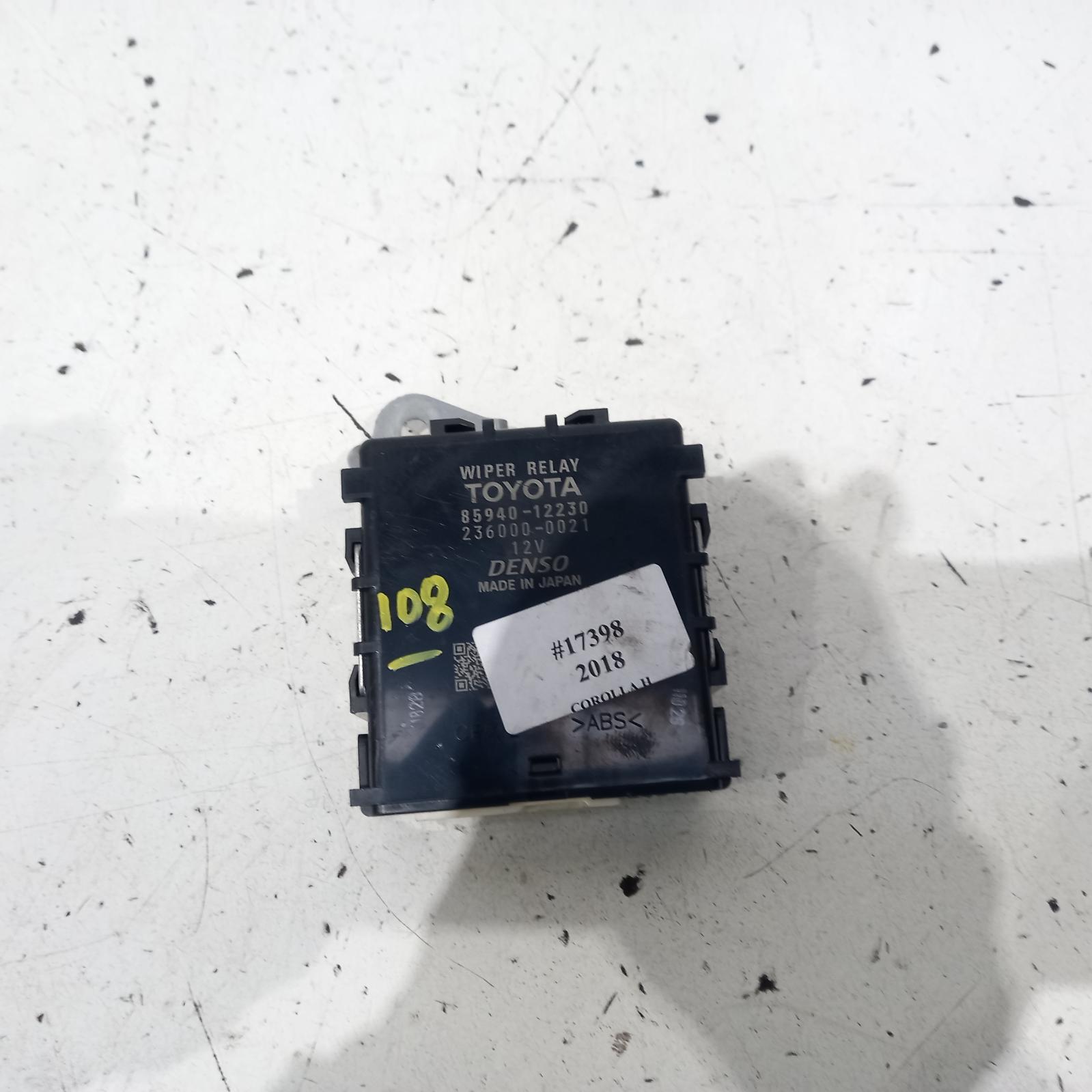 View Auto part Misc Switch/Relay Toyota Corolla 2018