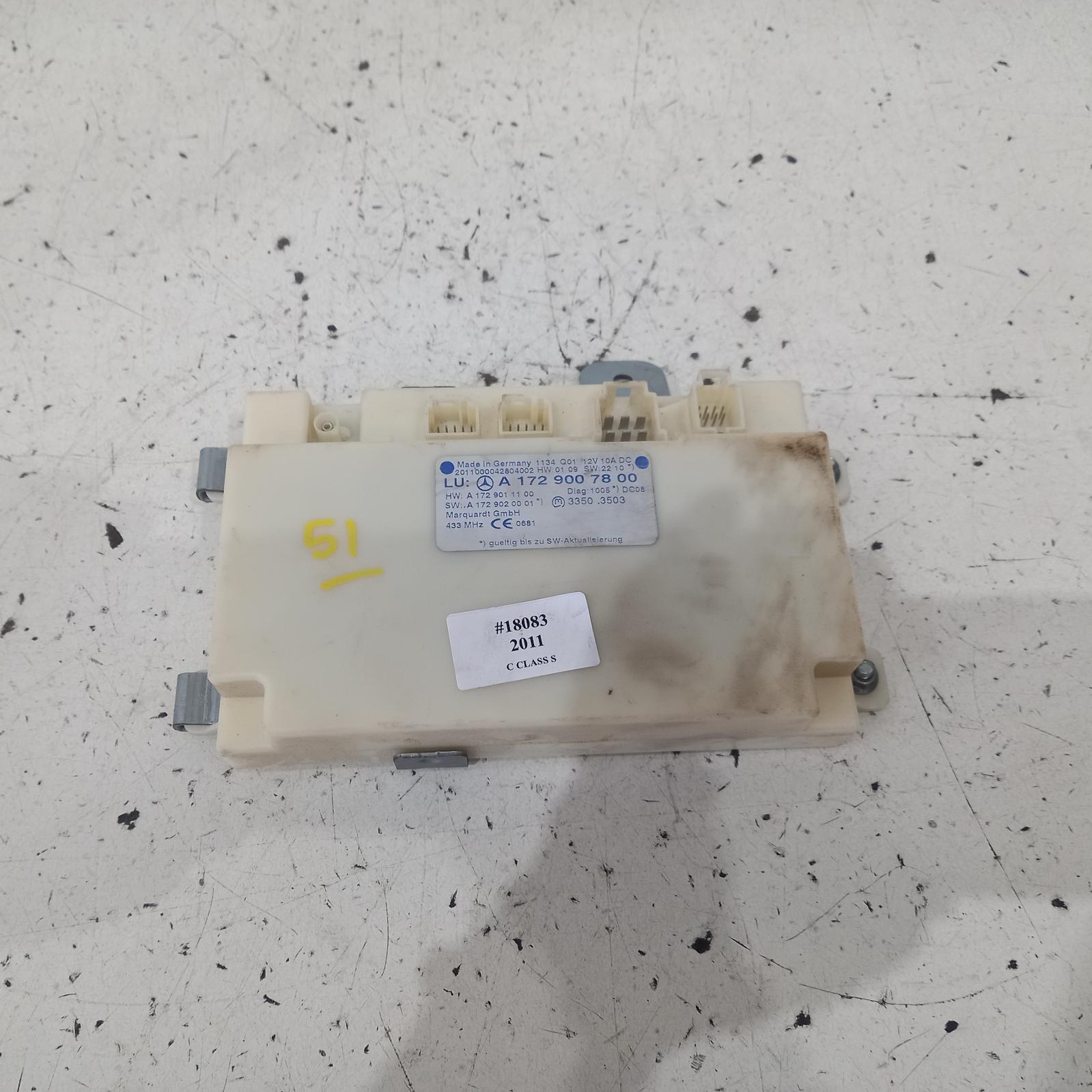 2011 Mercedes C Class Ecu View Auto part Ecu Mercedes C Class 2011