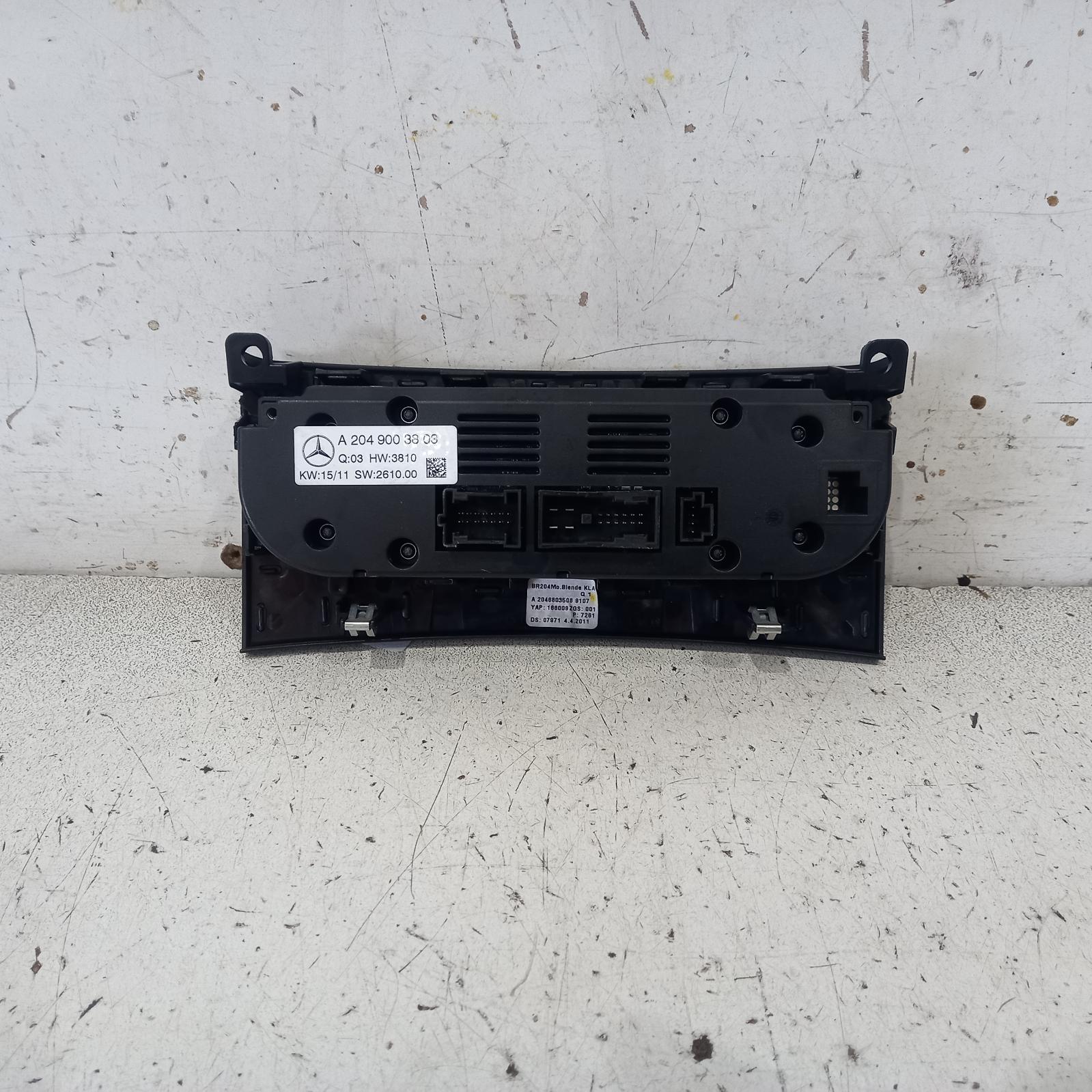View Auto part Heater/Ac Controls Mercedes C Class 2011