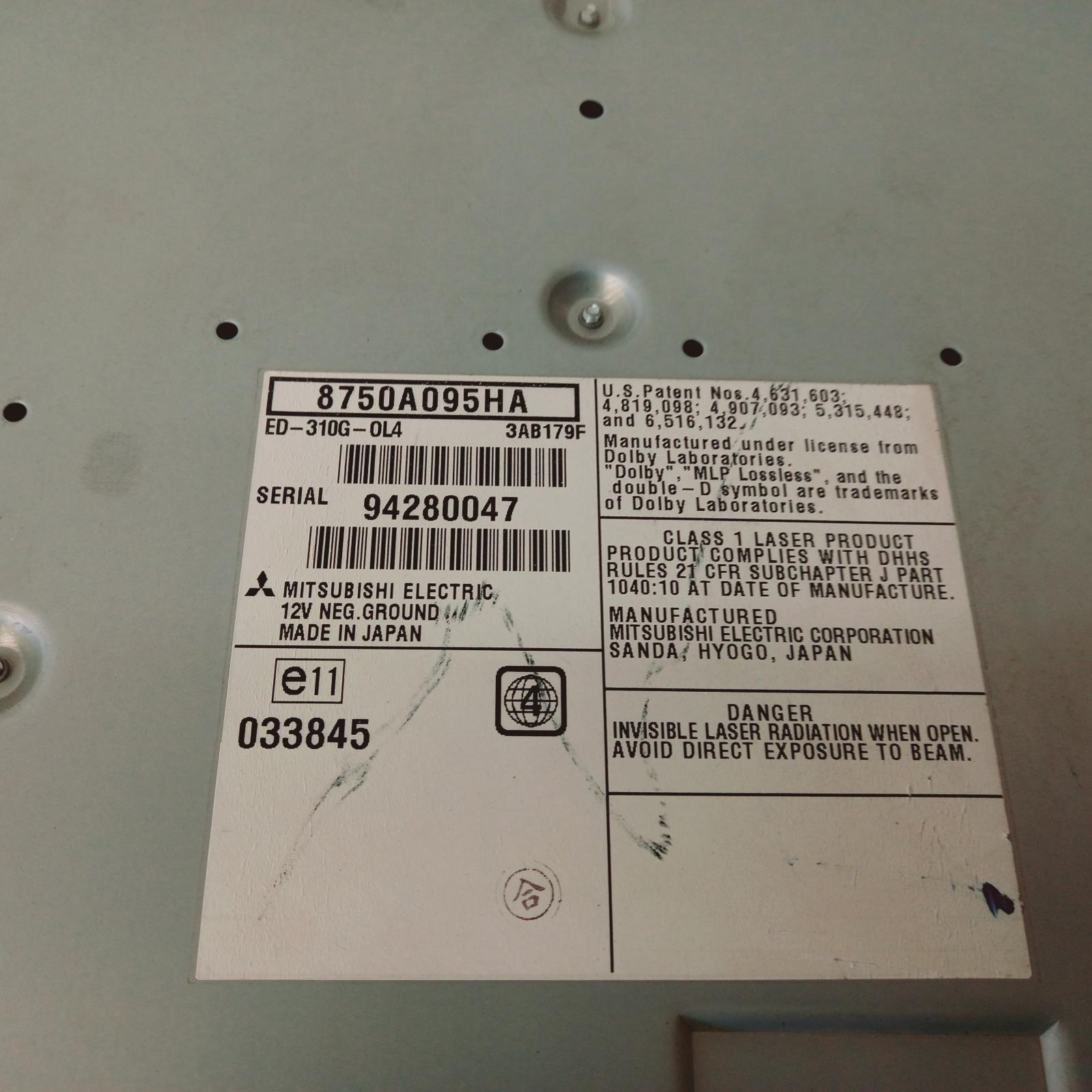 View Auto part Radio/Cd/Dvd/Sat/Tv Mitsubishi Outlander 2009