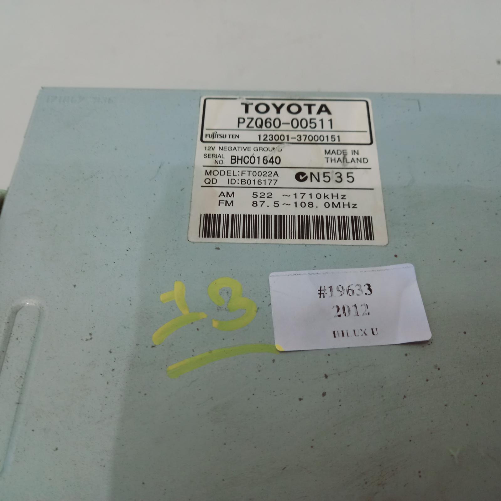 View Auto part Radio/Cd/Dvd/Sat/Tv Toyota Hilux 2012