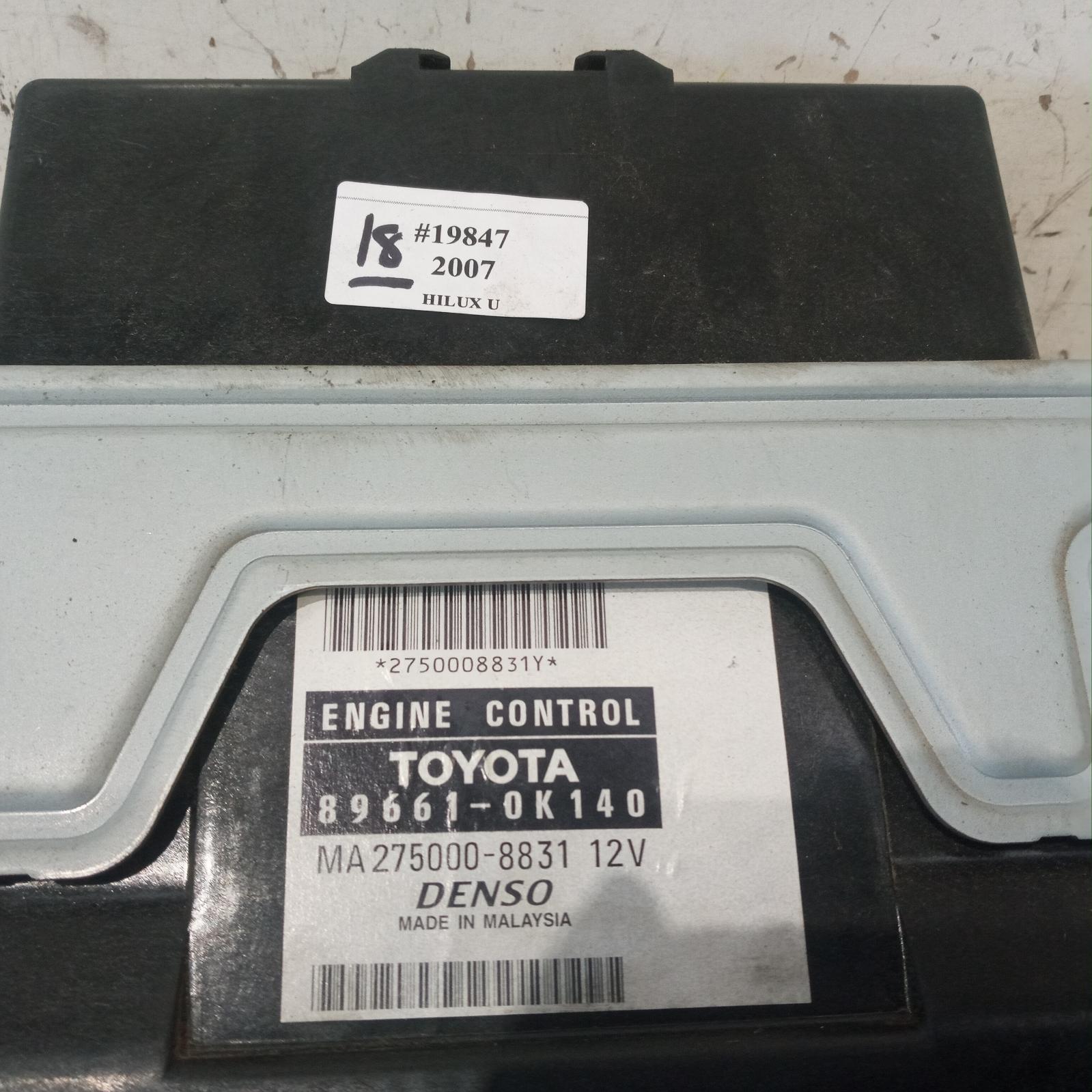 2007 Toyota Hilux Ecu View Auto part Ecu Toyota Hilux 2007