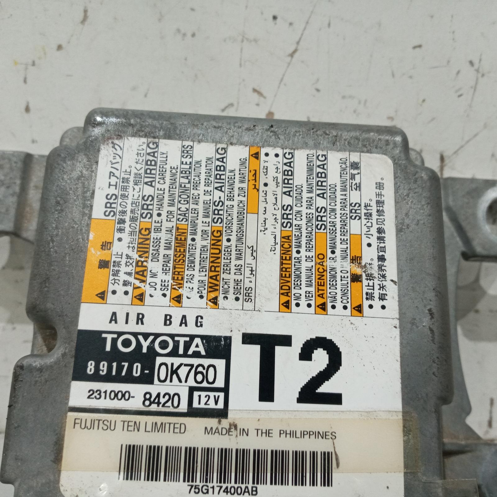 View Auto part Airbag Module/Sensor Toyota Hilux 2017