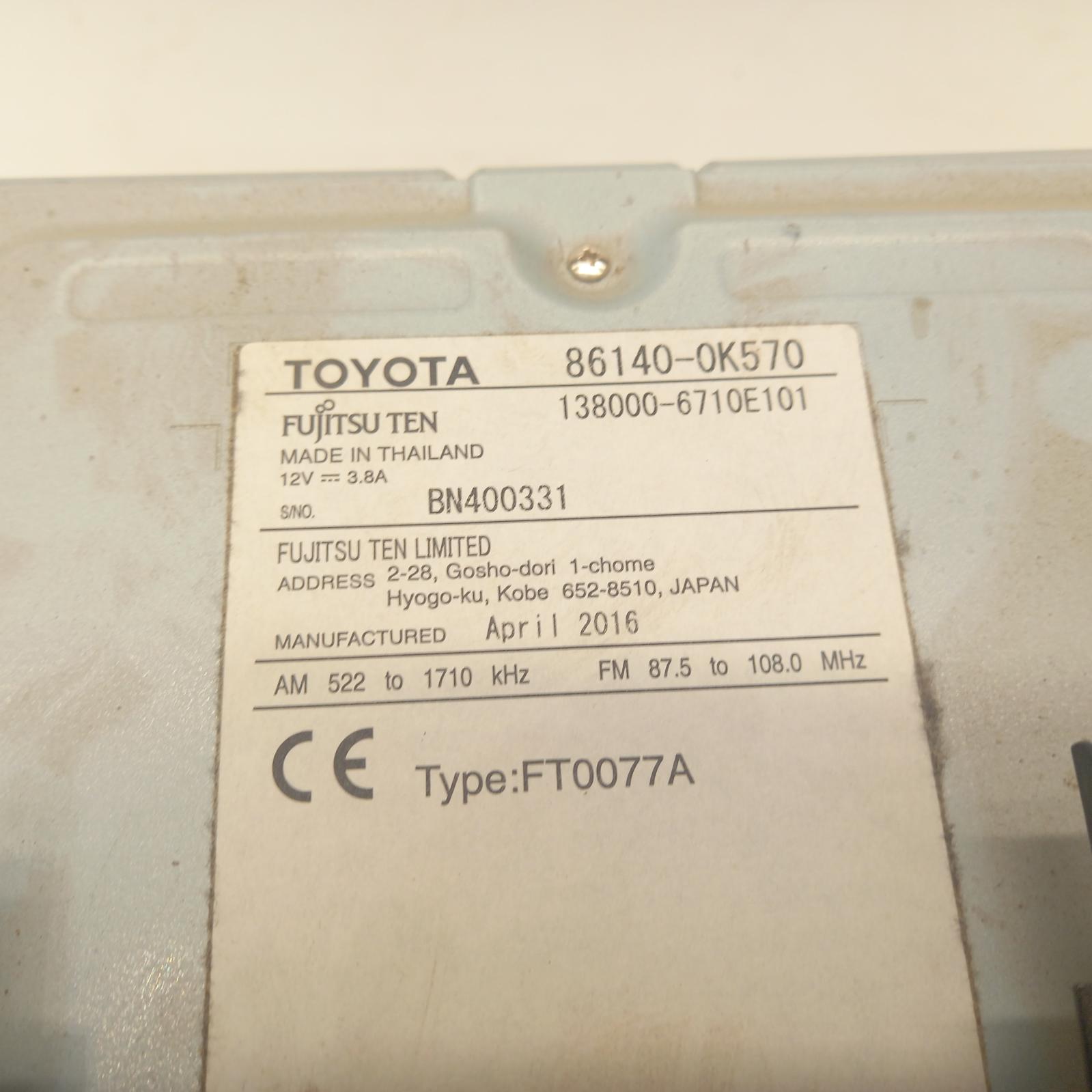 View Auto part Radio/Cd/Dvd/Sat/Tv Toyota Hilux 2016