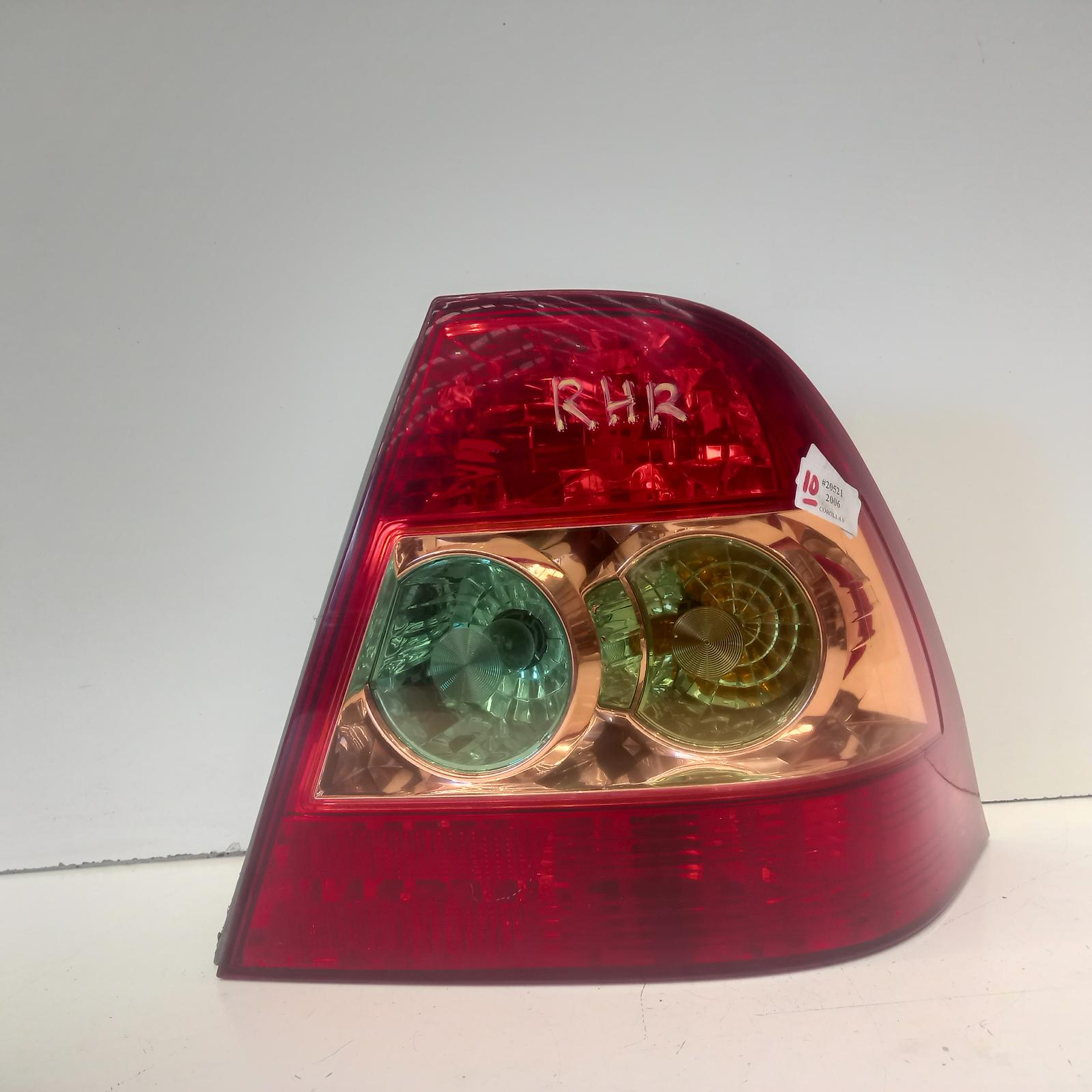 View Auto part Right Taillight Toyota Corolla 2006