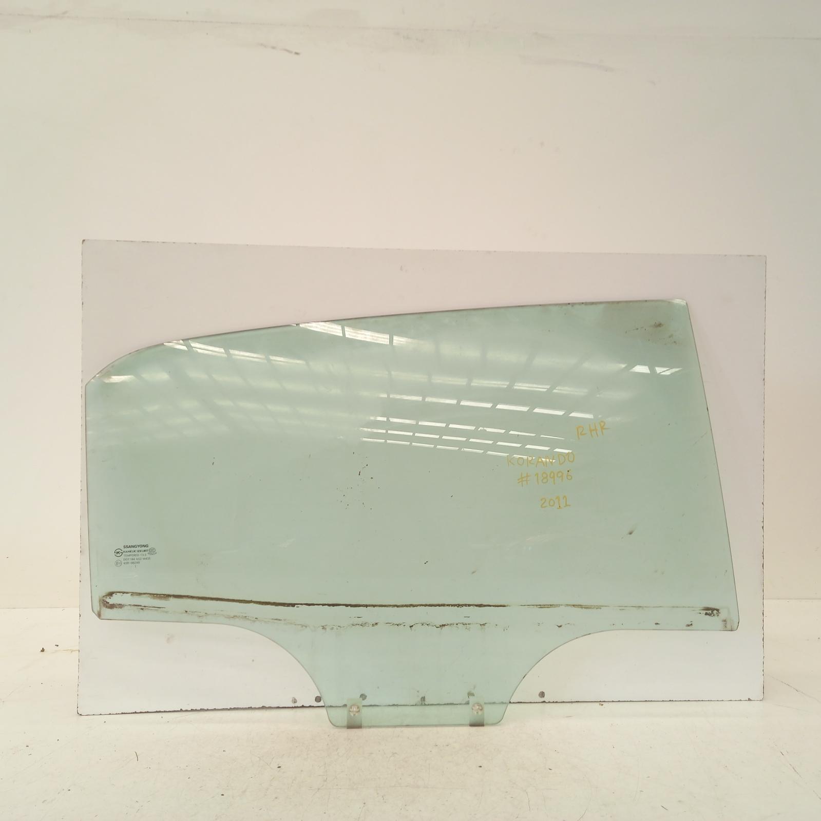 2011 Ssangyong Korando Right Rear Door Window View Auto part Right Rear Door Window Ssangyong Korando 2011