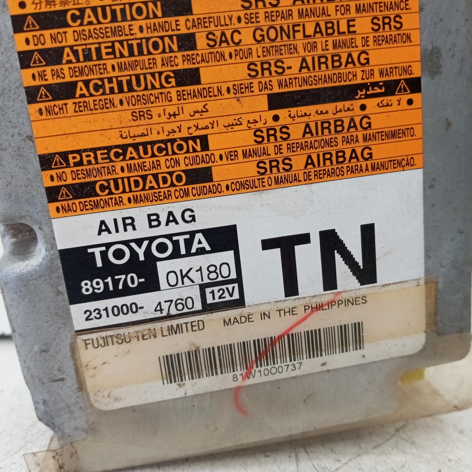 View Auto part Airbag Module/Sensor Toyota Hilux 2011