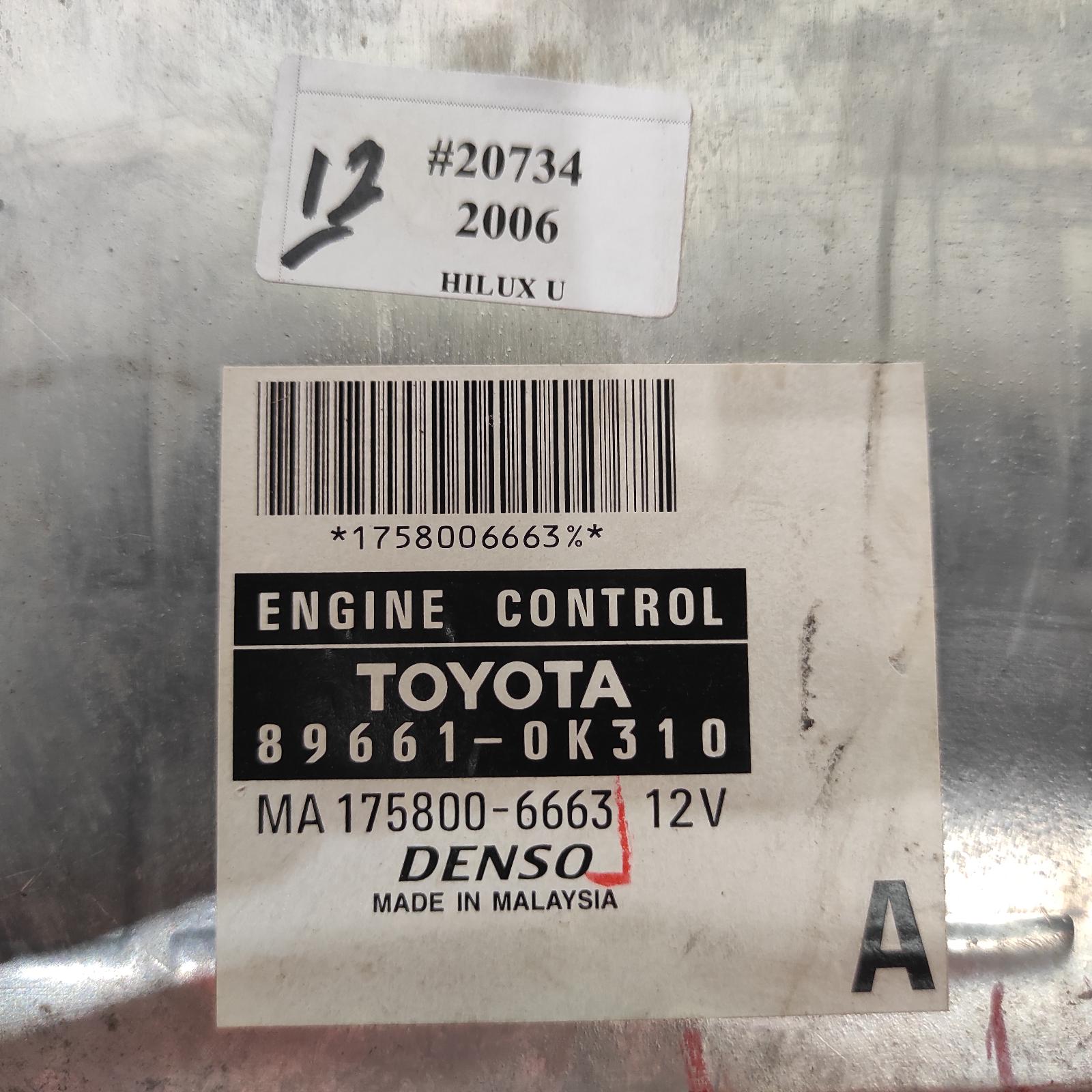 View Auto part Ecu Toyota Hilux 2006