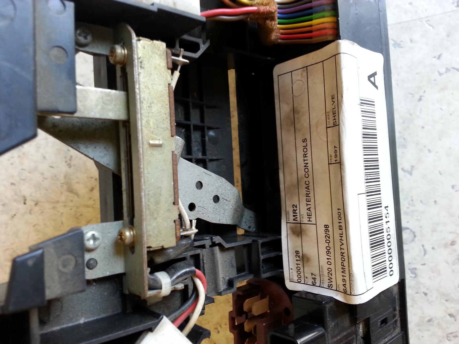 1997 Toyota Mr2 Heater/Ac Controls View Auto part Heater/Ac Controls Toyota Mr2 1997