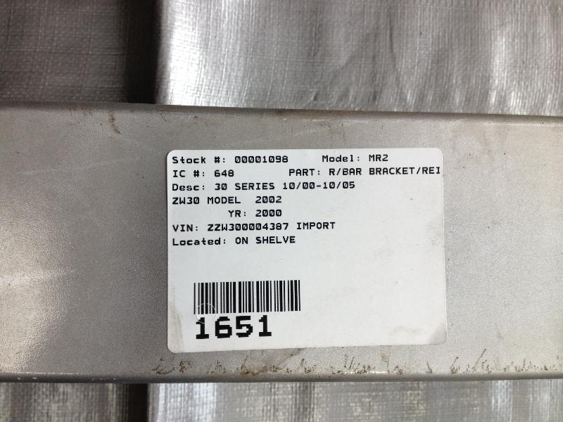 View Auto part R/Bar Bracket/Reinfo Toyota Mr2 2000