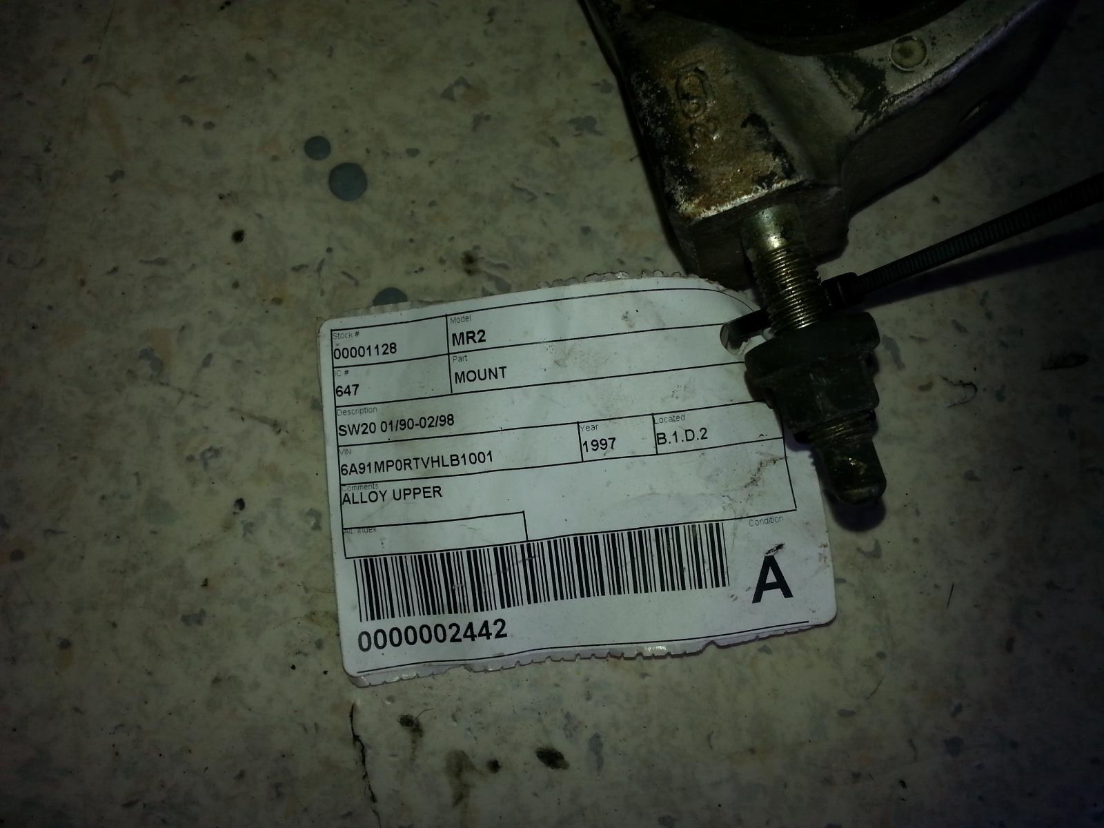 1997 Toyota Mr2 Mount View Auto part Mount Toyota Mr2 1997