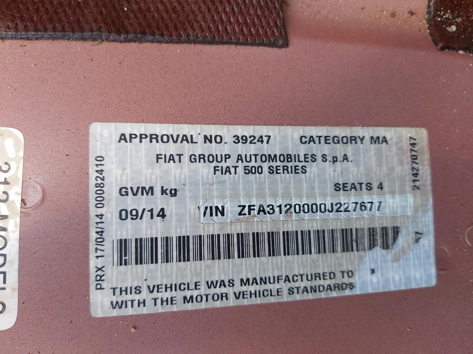 View Auto part A/C Evaporator Fiat 500 2015