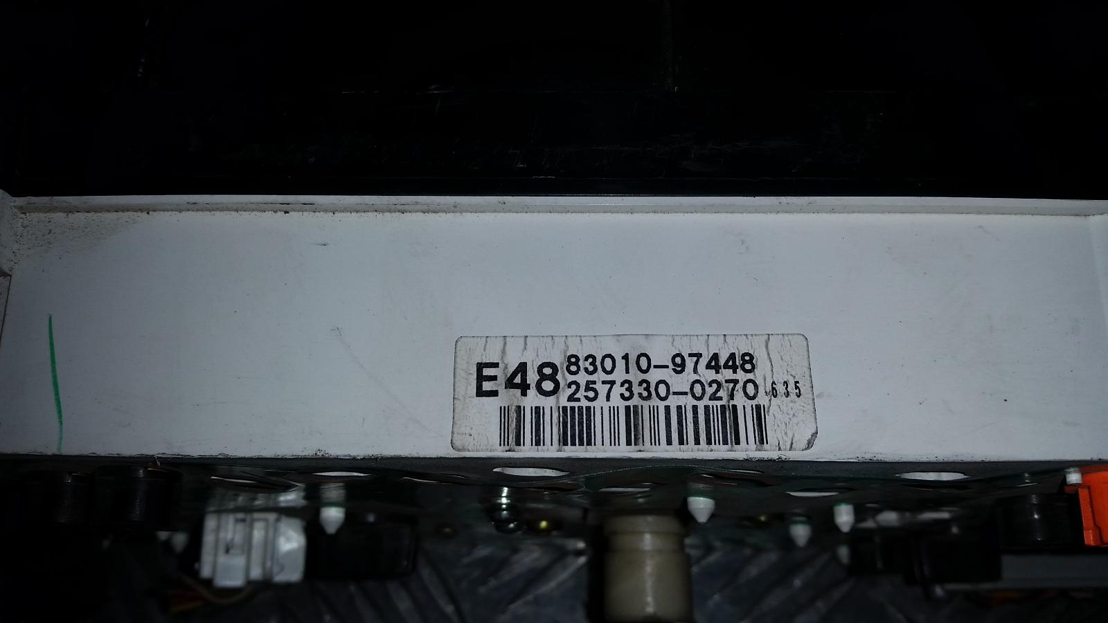 2001 Daihatsu Sirion Instrument Cluster View Auto part Instrument Cluster Daihatsu Sirion 2001