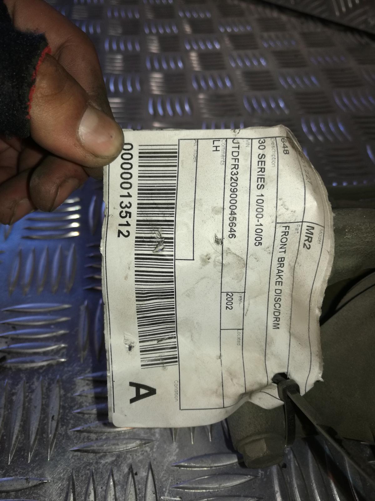 2002 Toyota Mr2 Caliper View Auto part Caliper Toyota Mr2 2002