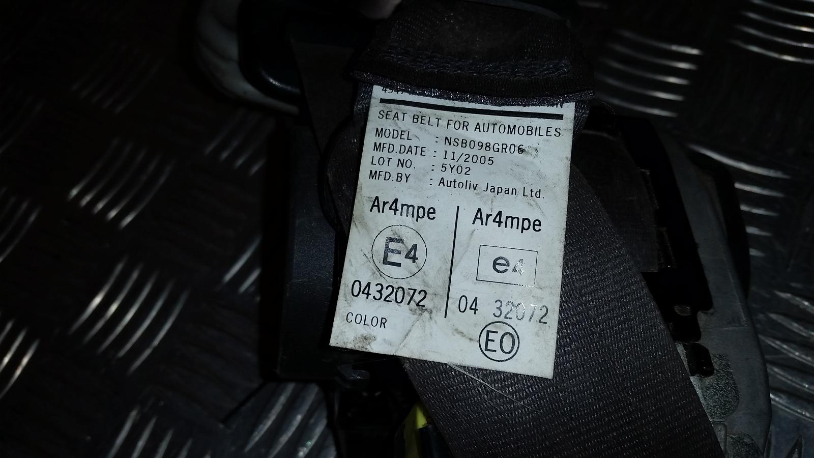 2006 Honda Accord Seatbelt/Stalk View Auto part Seatbelt/Stalk Honda Accord 2006