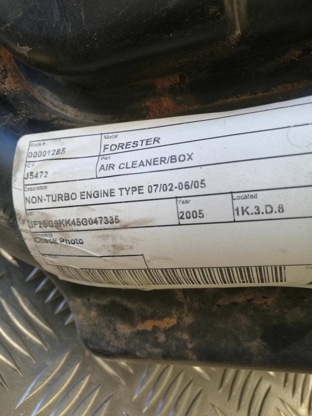 View Auto part Air Cleaner/Box Subaru Forester 2005