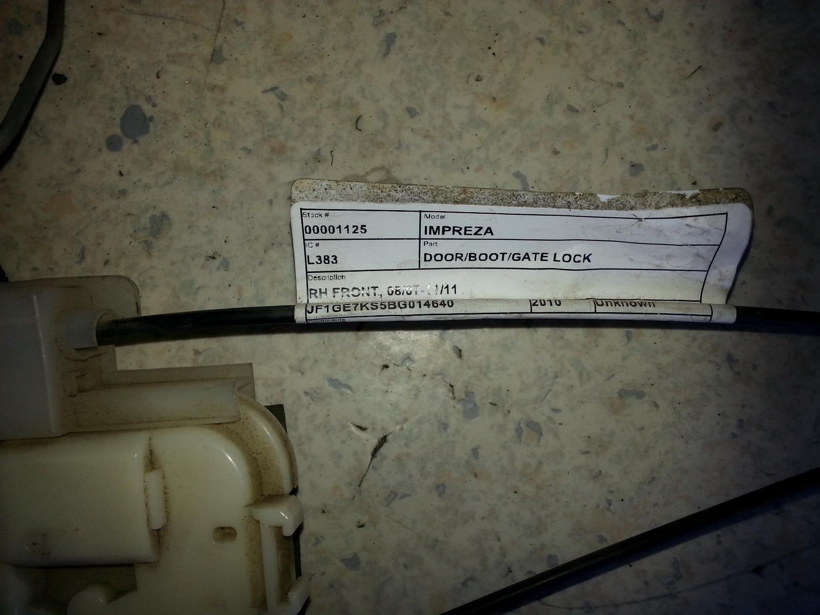 View Auto part Door/Boot/Gate Lock Subaru Impreza 2010