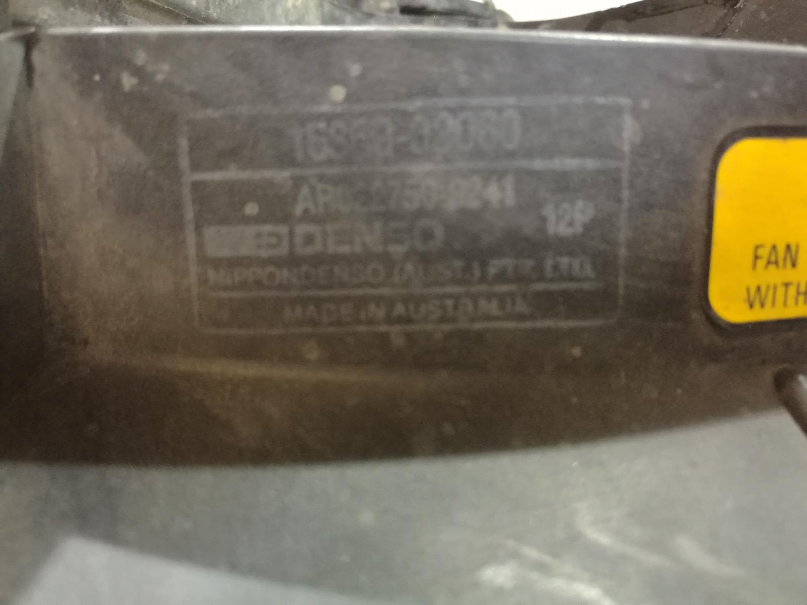 View Auto part Fan Toyota Camry 1996