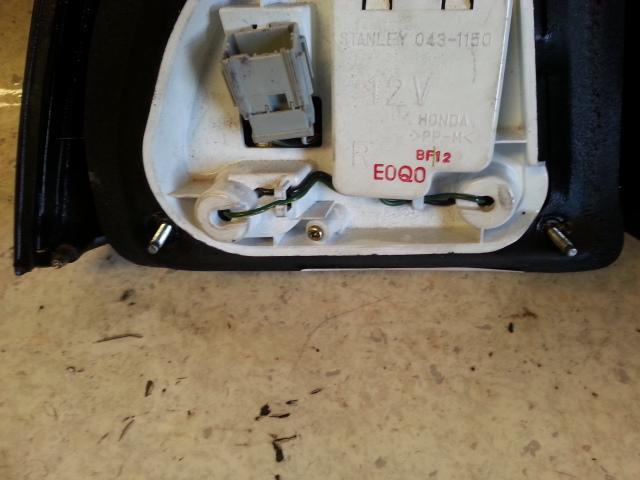 1992 Honda Prelude Right Taillight View Auto part Right Taillight Honda Prelude 1992