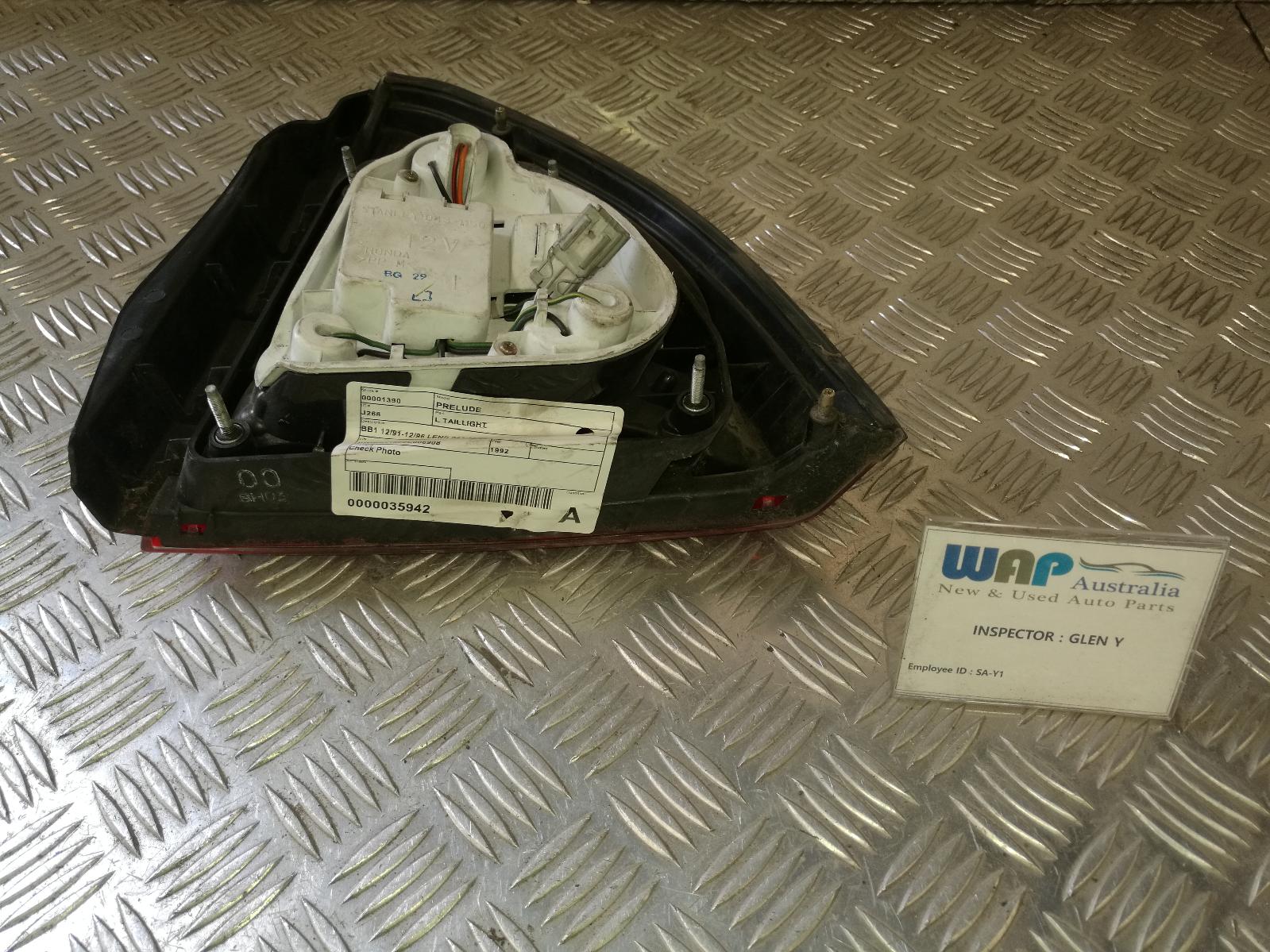 View Auto part Left Taillight Honda Prelude 1992
