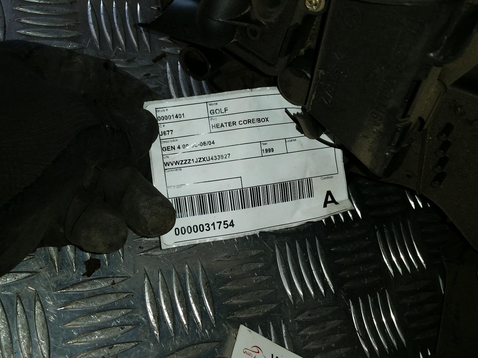 View Auto part Heater Core/Box Volkswagen Golf 1999