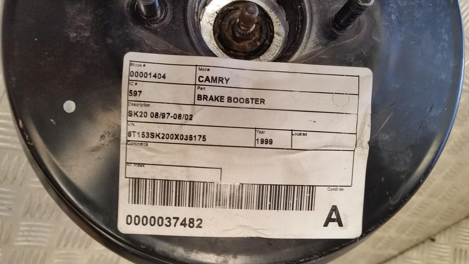 1999 Toyota Camry Brake Booster View Auto part Brake Booster Toyota Camry 1999