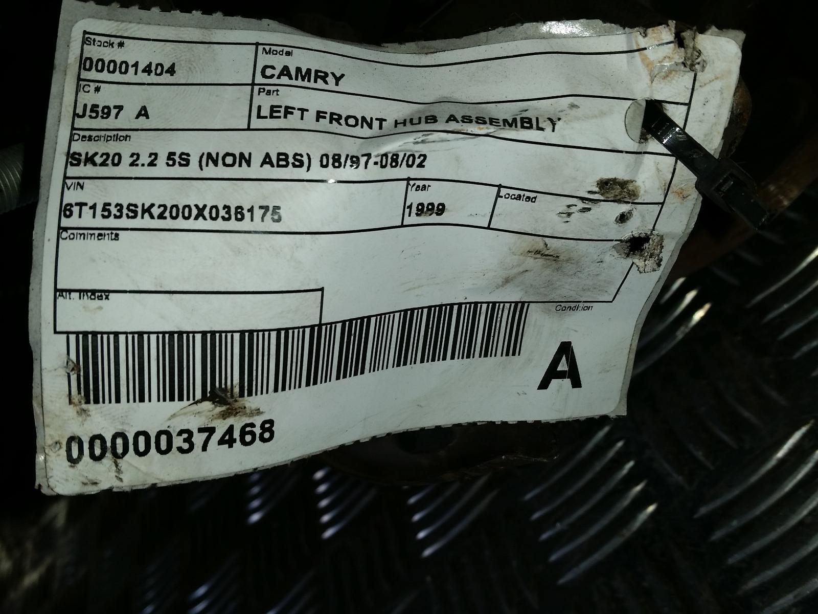 View Auto part Left Front Hub Assembly Toyota Camry 1999