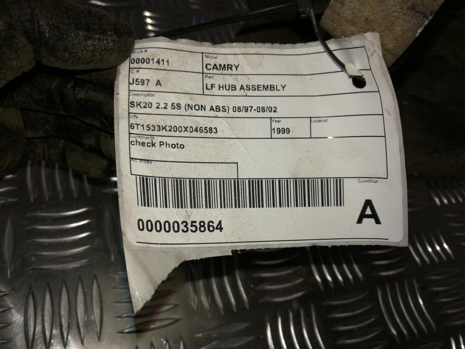 1999 Toyota Camry Left Front Hub Assembly View Auto part Left Front Hub Assembly Toyota Camry 1999
